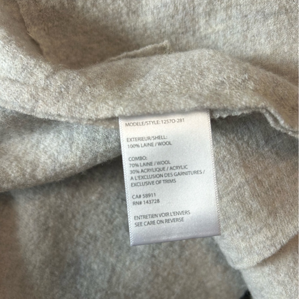 Tribal Light Gray Wool Asymmetric Turtleneck Sweater - Picture 9 of 9